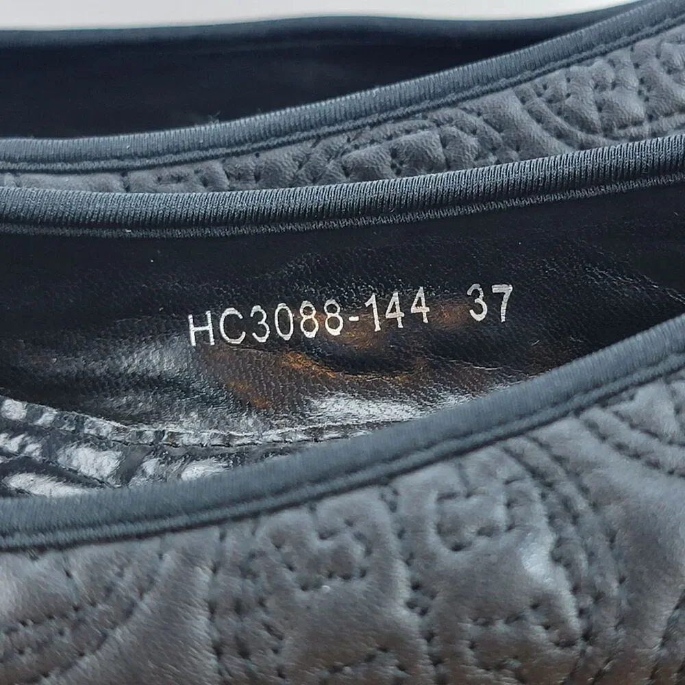Tory Burch Womens Size EU37 US6.5 Black Leather Flat Ballet Shoes